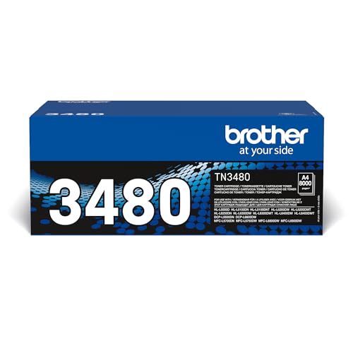Brother Original Tonerkassette TN-3480 schwarz (für Brother HL-L5000DN, HL-L5100DN, HL-L5100DNT, HL-L5100DNTT, HL-L5200DW, DCP-L5500DN, MFC-L5700DN, MFC-L5750DW)